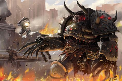 Warhammer 40k Chaos Lord Astaroth Fan Art By Miguel Iglesias R