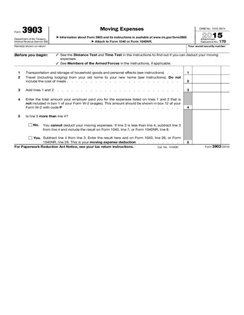 2305 shall be filed electronically by the employer using any of the format provided in rmc no. Form 3903 - Moving Expenses (2015) Free Download
