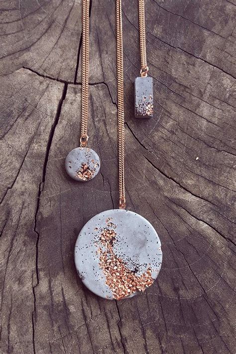 These Cement Pendant Necklaces Look Beautiful Just An Image But Seems