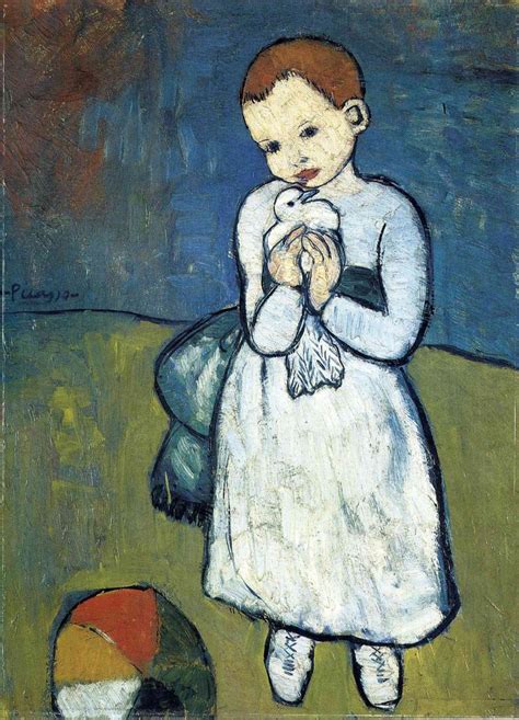 Child With Dove 1901 Pablo Picasso Pablo Picasso Colombe Picasso