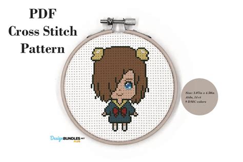 Anime Cross Stitch Patterns Design Bundles