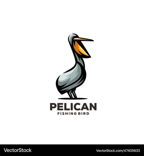 Pelican Mascot Logo Design Royalty Free Vector Image