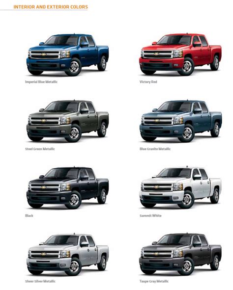 Catalogo De Colores Chevrolet Silverado