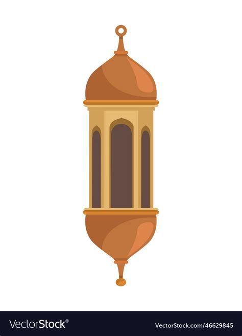 Arabic Lamp Hanging Royalty Free Vector Image Vectorstock