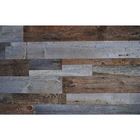 Reclaimed Wood Brown And Gray 38 In Thick X 35 In Width X Varying
