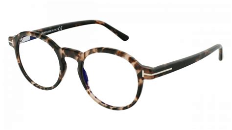 Eyeglasses Tom Ford Ft 5606 B 055 4819 Woman Ecaille Rose Round Full Frame Glasses Classic