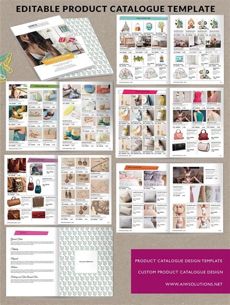 Editable Product Catalogue Design Template Catalogue Design Templates