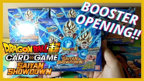 Saiyan Showdown Booster Box Opening Bt15 Dragon Ball Super Card Game