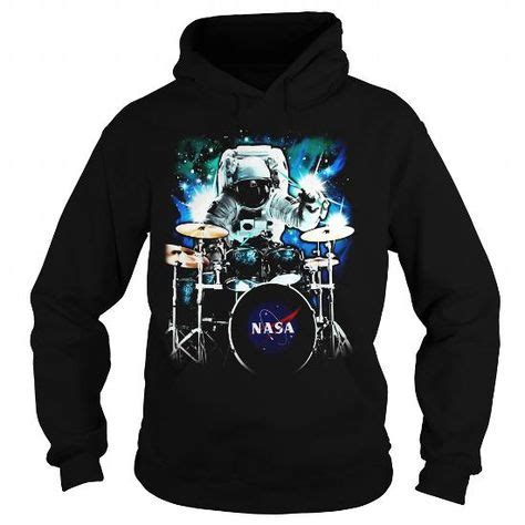 Nasa Space Drum Playing Astronaut Graphic T Shirt Limited Time Only