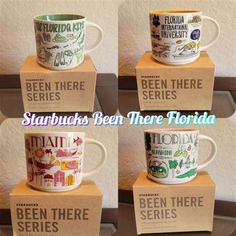 Starbucks Been There Series Mugs Collectible Florida Miami The Etsy