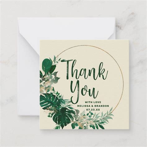 custom thank you folded notes monogrammed circle border note cards personal teen girl mom