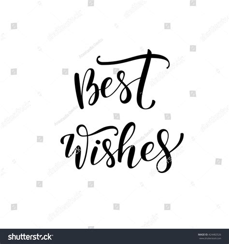 Best Wishes Card Modern Brush Calligraphy Stock Vector Royalty Free