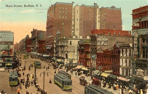 Main Street Buffalo Ny C 1900 History City Fortune