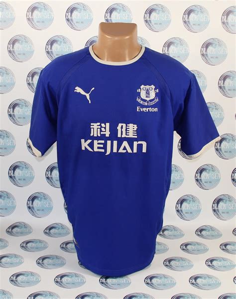 Everton Home Football Shirt 2003 2004 Sponsored By Kejian