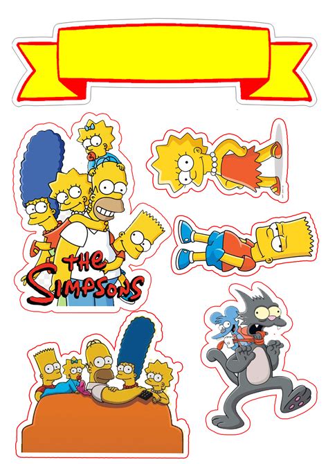 Topo De Bolo Simpsons De Eva Com Moldes Gratis Ideias