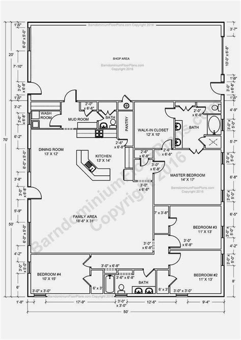 Floor Plan Modern Barndominium Floor Plans 2 Story With Loft 30x40