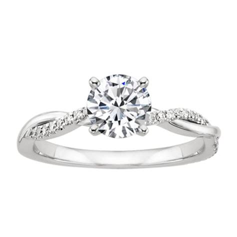 Brilliant Earth Petite Twisted Vine Diamond Platinum Engagement Ring