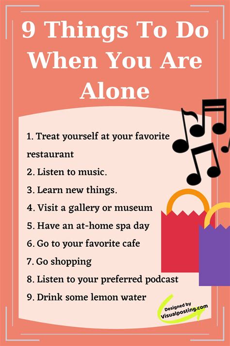 9 Things To Do When You Are Alone Self Care