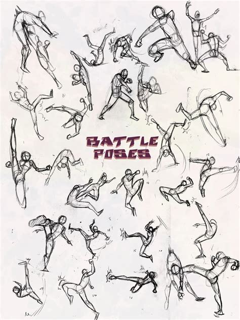 Battle Poses Kick And Punch By Elementjax On Deviantart