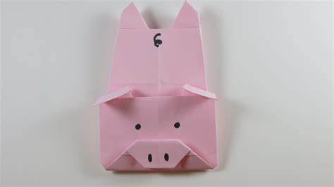 How To Make An Origami Paper Pig Diy Easy Origami