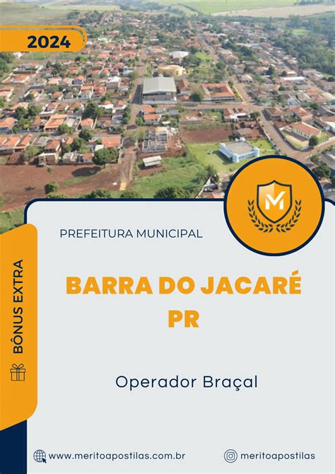 Apostila Operador Braçal Prefeitura De Barra Do Jacaré Pr 2024 Mérito