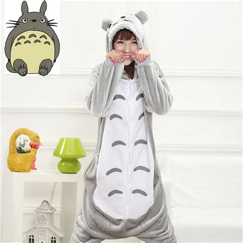 Anime Full Flannel Totoro Pijamas Pajamas Pyjamas For Womens Adult
