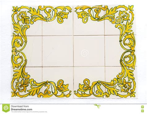 Old Tile Plaque Stock Photo Image Of Horizontal Detail 61875712