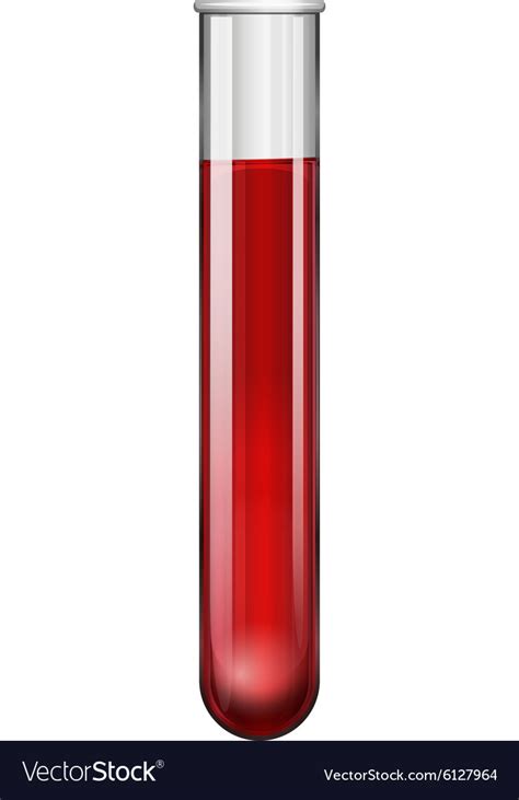 Red Liquid In Test Tube Royalty Free Vector Image