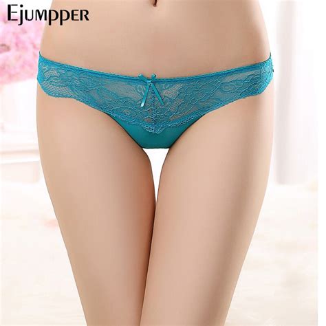 Ejumpper Pack 5 Pcs Women Underwear Sexy Thongs G Strings Seamless Panties Lace Low Rise Solid