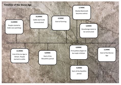 Intro To The Stone Age Timelines Teaching Resources