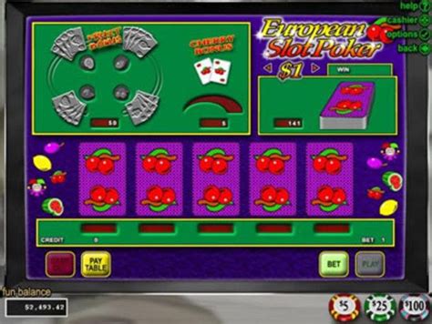 Four dogs playing poker (original title). European Slot Poker - RTG