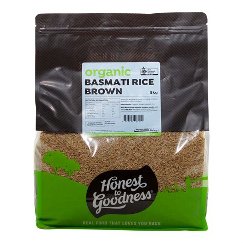 Organic Basmati Rice Brown 5kg Bulk