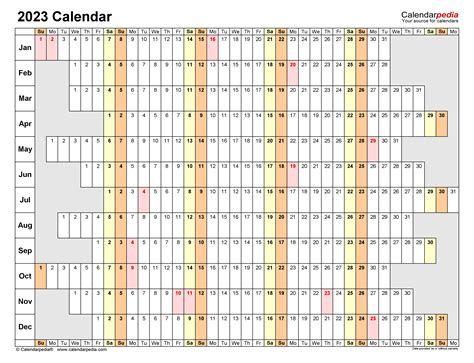 2023 Calendar Template Excel Customize And Print