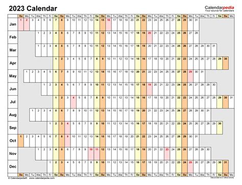 2023 Excel Calendar Template - Customize and Print
