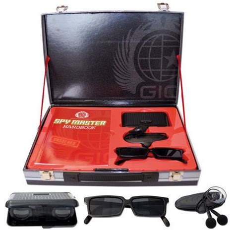 Spy Master Briefcase Black Spy Kit Secret Agent Mission Handbook With