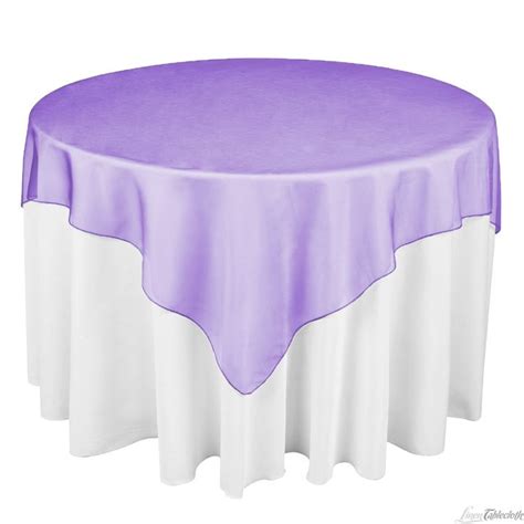 In Square Organza Overlay Purple For Weddings And Special Events At Linentablecloth Table