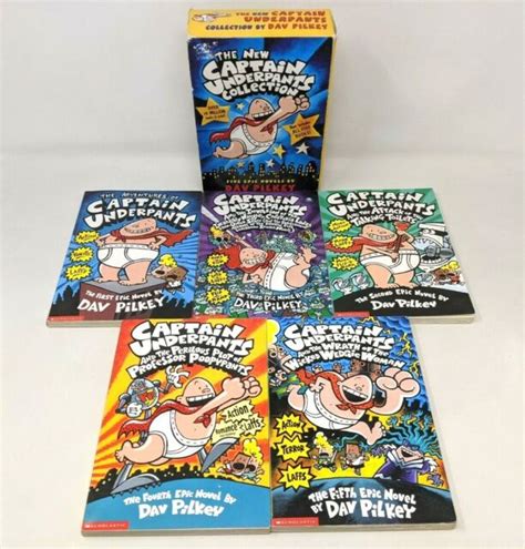 The New Captain Underpants Collection Five Books Dav Pilkey Novel