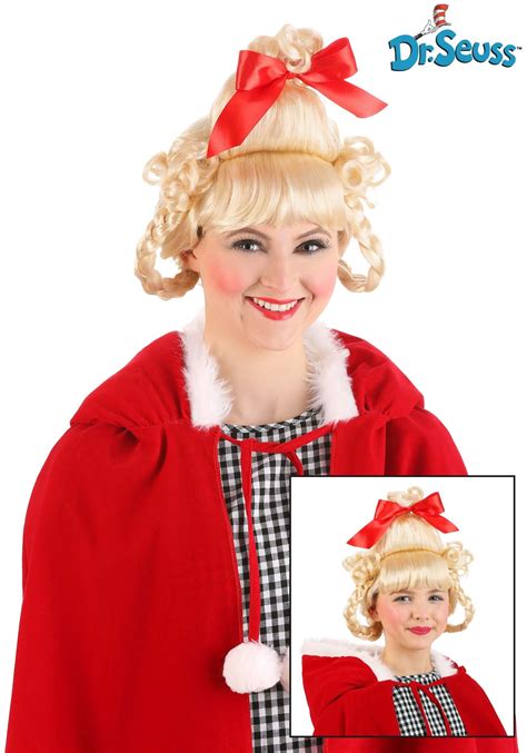 Christmas Girl Cindy Lou Who Wig Dr Seuss Costume Accessories