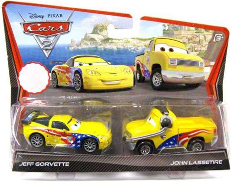 Disney Cars 2 Packs Jeff Gorvette And John Lassetire Diecast Car 2 Pack
