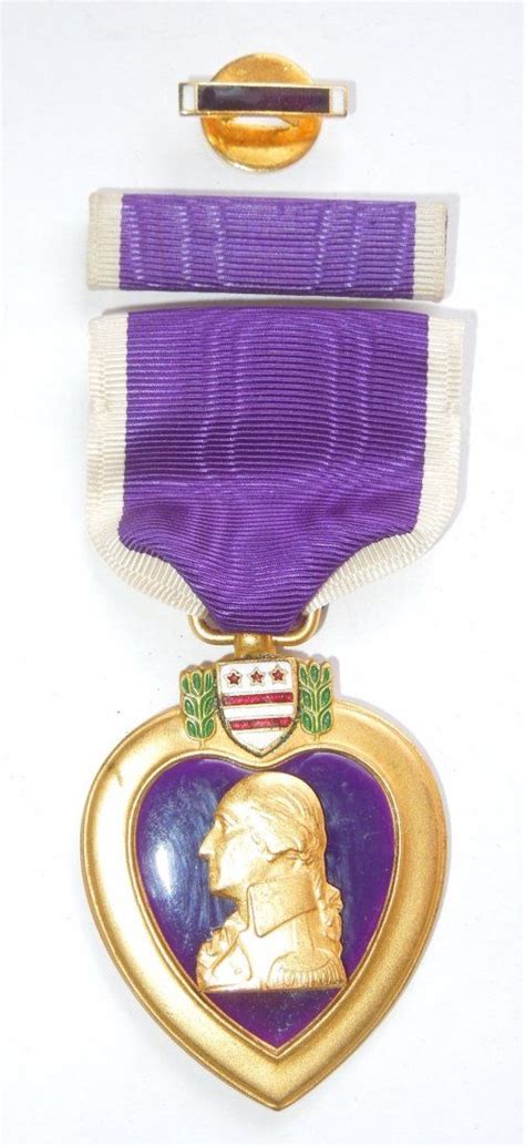Wwii Us Military Purple Heart Ribbon Lapel Pin Lot 0125 On Dec 04