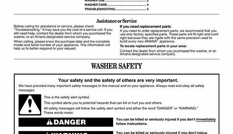 Amana Washing Machine Repair Manual | Manualzz
