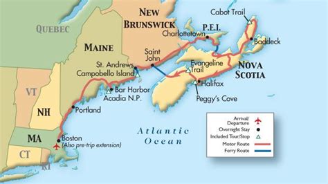 Map Of New England Nova Scotia Canadian Maritimes 2013