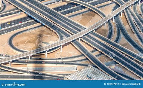 Major Roads Intersection Aerial View Stock Photo Image Of High