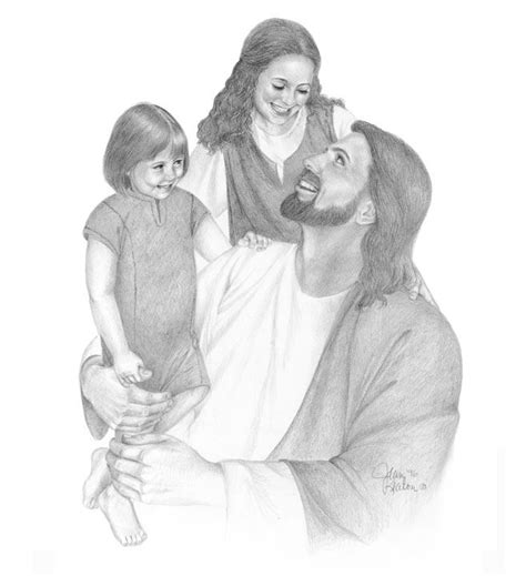 Little Girls Jean Keaton Art Jesus Laughing Jesus Sketch Jesus Art
