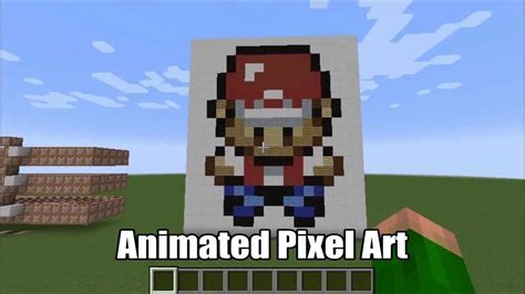 Animated Pixel Art In Minecraft Walking Character Youtube