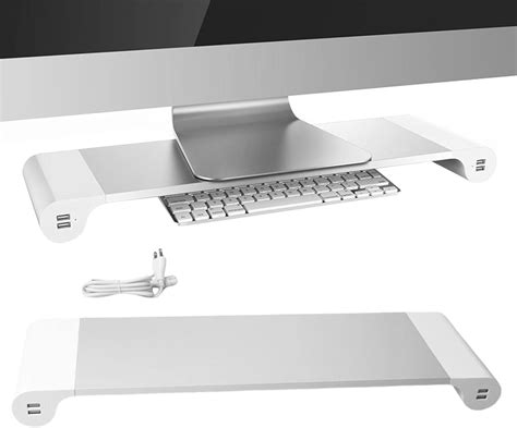 Kian Space Bar For Imac Aluminum Laptop Pc Monitor Stand Riser Desk