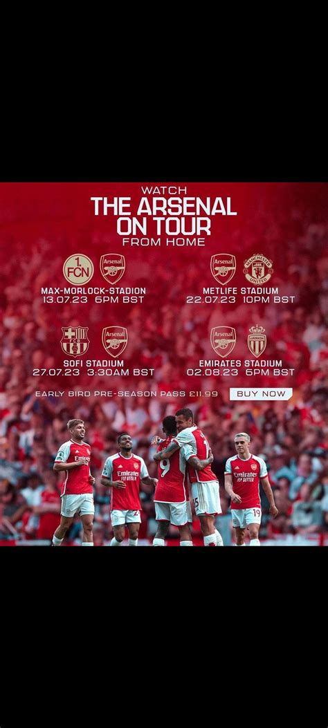Arsenal Pre Season Schedule Rgunners