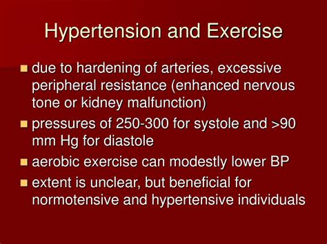 Ppt Hypertension And Exercise Powerpoint Presentation Free Download