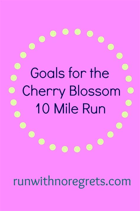 goals for the 2016 cherry blossom run run with no regrets running tips health and fitness
