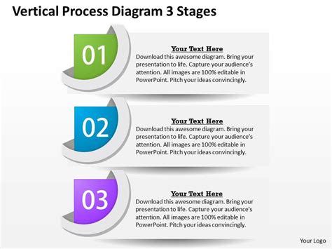 0314 Business Ppt Diagram Vertical Process Diagram 3 Stages Powerpoint